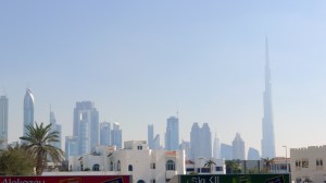 Downtown Dubai med Burj Khalifa